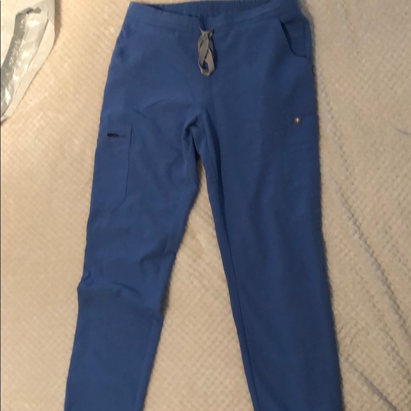 Figs Pants - Figs Yola Skinny Scrub Pants- Ceil Blue